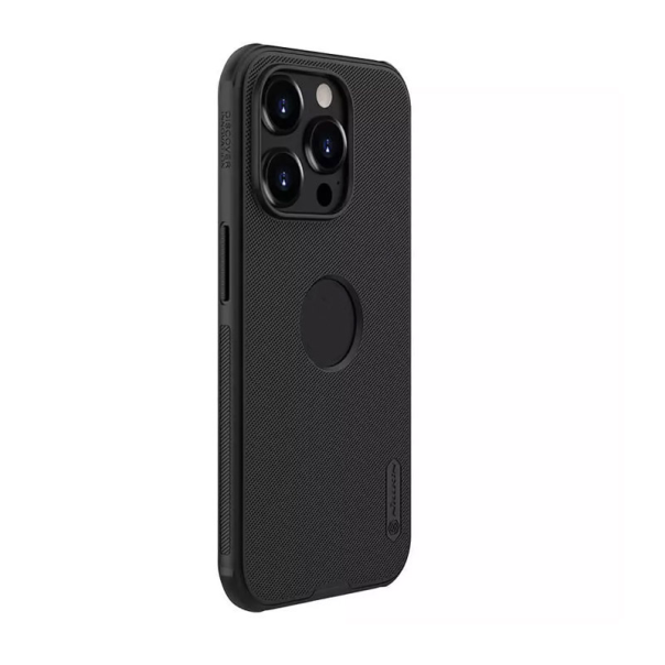 Maska za iPhone 15 Pro (sa otvorom za logo) Nillkin Super Frosted Shield Pro crna - 608720