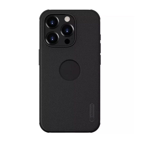 Maska za iPhone 15 Pro (sa otvorom za logo) Nillkin Super Frosted Shield Pro crna - 608720