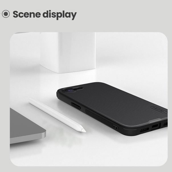 Maska za iPhone 16e Nillkin Super Frosted Shield Pro crna - 617044