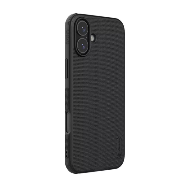 Maska za iPhone 17 (bez otvora za logo) Nillkin Super Frosted Shield Pro crna - 621041