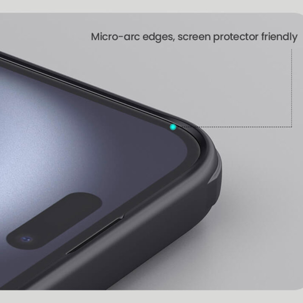 Maska za iPhone 17 (bez otvora za logo) Nillkin Super Frosted Shield Pro crna - 621041