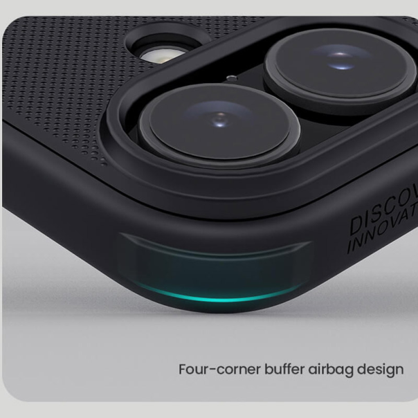 Maska za iPhone 17 (bez otvora za logo) Nillkin Super Frosted Shield Pro crna - 621041