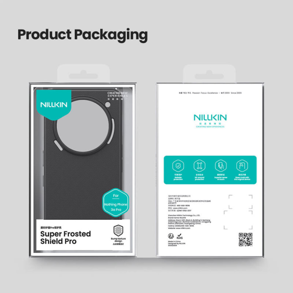 Maska za Nothing Phone 3a Pro Nillkin Super Frosted Shield Pro crna - 617388