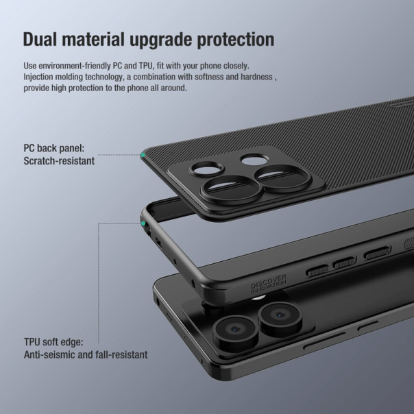 Maska za Xiaomi Redmi Note 13 Pro 5G (EU) Nillkin Super Frosted Shield Pro crna - 607251