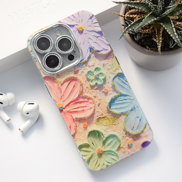 Maska za iPhone 16 Pro Painting Flower zelena - 614595