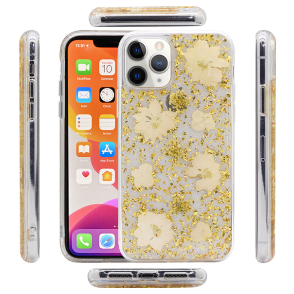 Maska za iPhone X/ XS Platina Flower zlatna - 042411-1