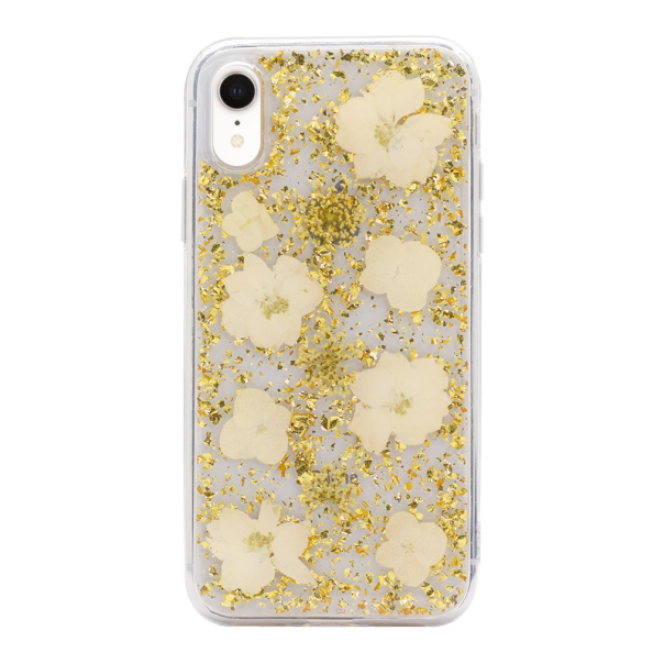 Maska za iPhone XR Platina Flower zlatna - 042464-1