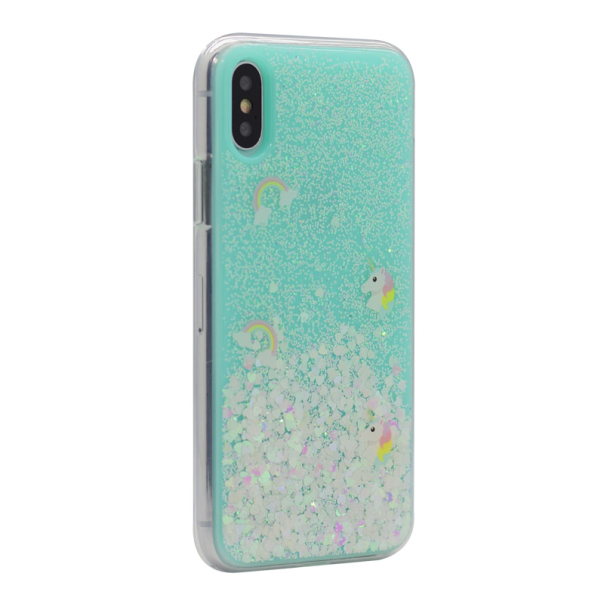 Maska za iPhone X/ XS tirkiz Platina Unicorn - 042500