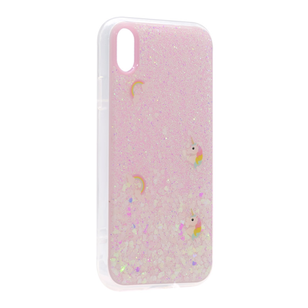 Maska za iPhone XR Platina Unicorn svetlo roze - 042503