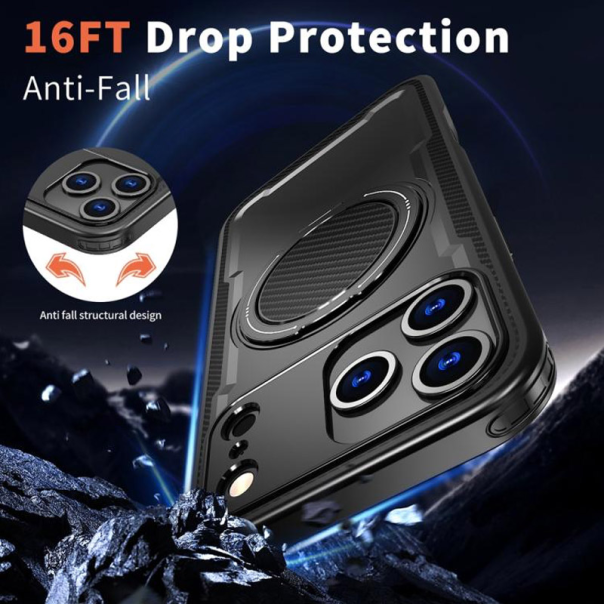 Maska za iPhone 17 Pro Ring Armor Mag Case crna - 621118