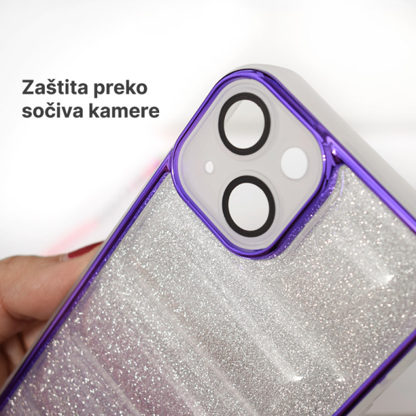 Maska za iPhone 14 Shine Pillow 2in1 ljubičasta - 606034