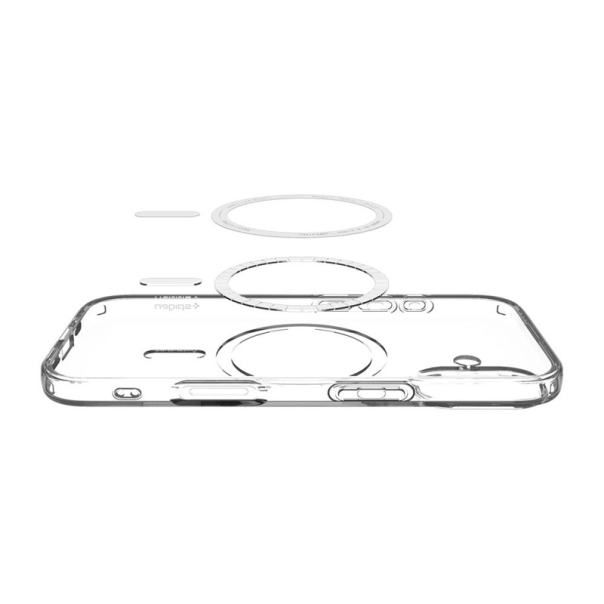 Maska za iPhone 17 clear/white Spigen Liquid Crystal Mag MagSafe - DRO621533