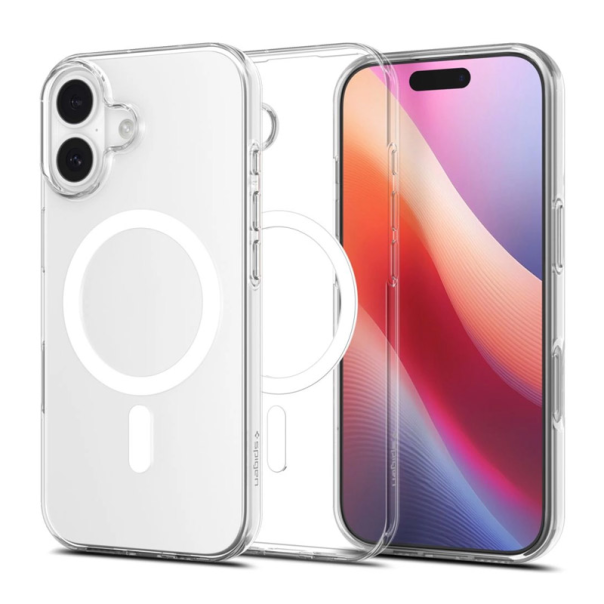 Maska za iPhone 17 clear/white Spigen Liquid Crystal Mag MagSafe - DRO621533