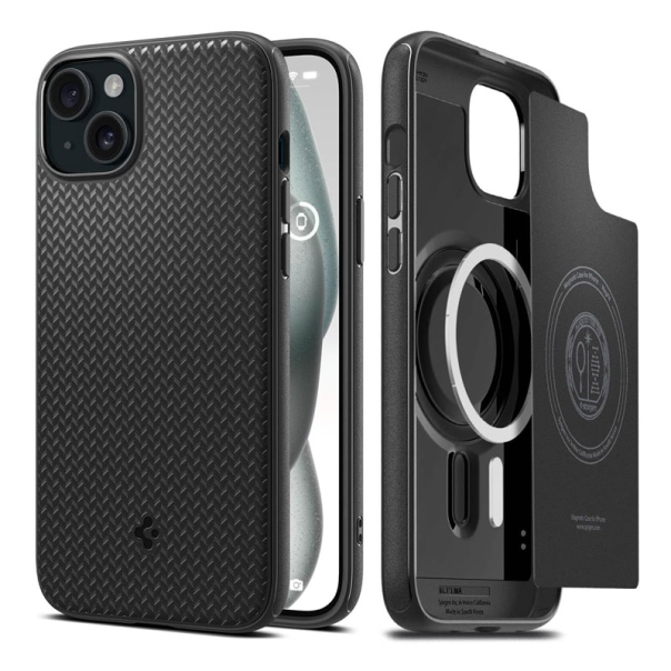 Maska za iPhone 15 mat Spigen Mag Armor MagSafe crna - ACS06815