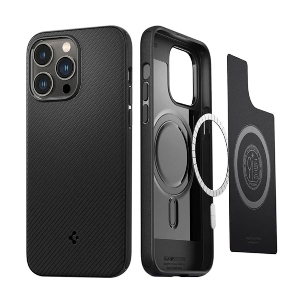 Maska za iPhone 14 Pro Max mat Spigen Mag Armor MagSafe crna - ACS04844