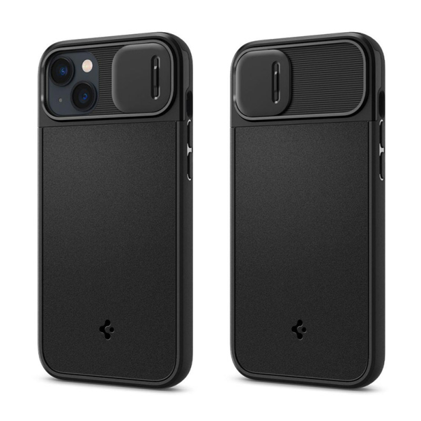Maska za iPhone 14 Spigen Optik Armor MagSafe crna - ACS05070