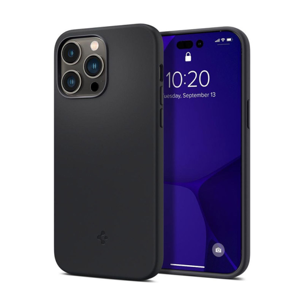 Maska za iPhone 14 Pro Max Spigen silicone Fit MagSafe crna - ACS04846