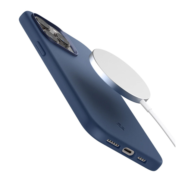 Maska za iPhone 14 Pro Spigen silicone Fit MagSafe tamno plava - ACS04992