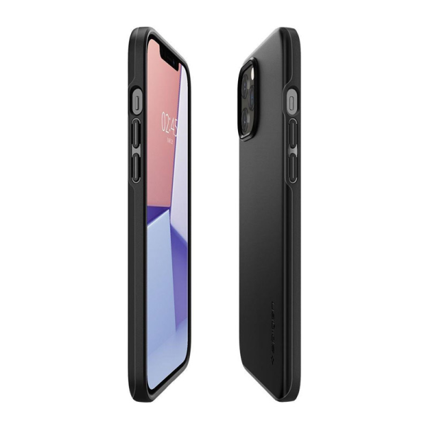 Maska za iPhone 12/ 12 Pro crna Spigen Thin Fit - ACS01696