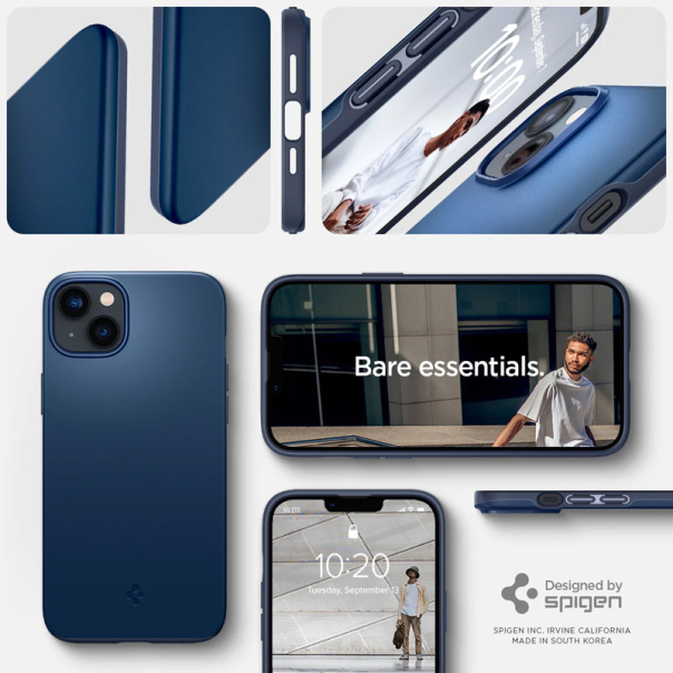 Maska za iPhone 14 Spigen Thin Fit tamno plava - ACS04790