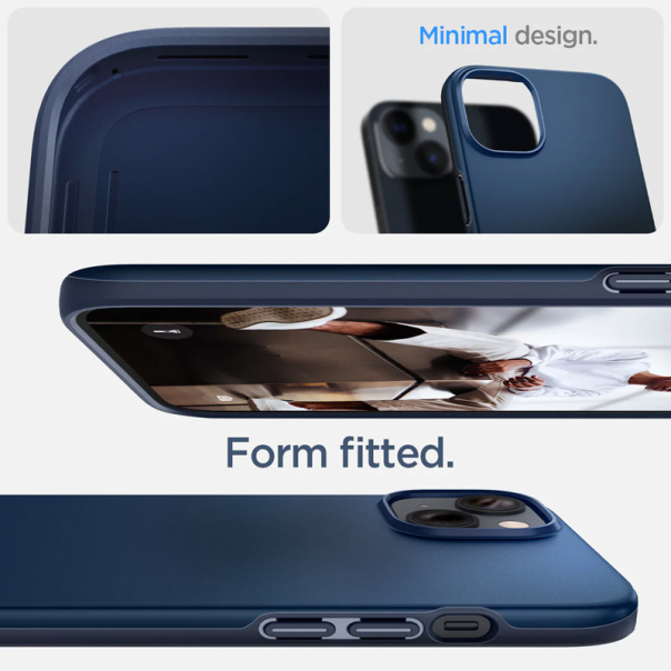 Maska za iPhone 14 Spigen Thin Fit tamno plava - ACS04790