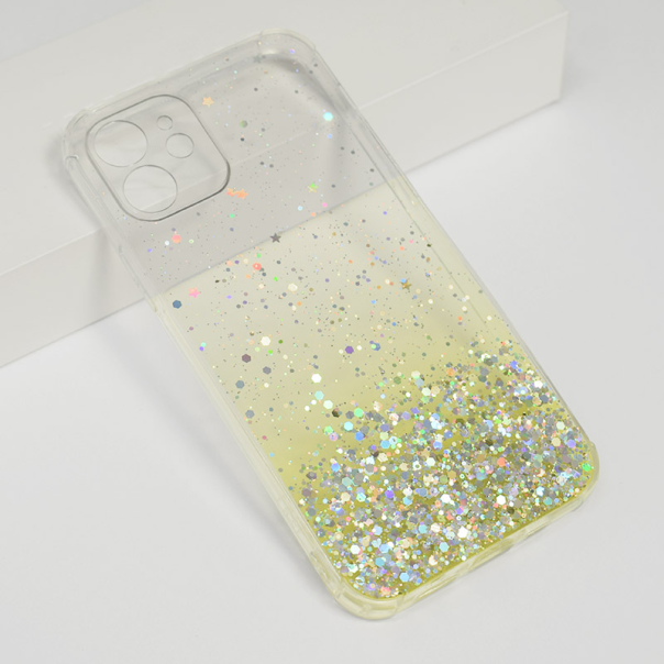 Maska za iPhone 12 Stardust žuta - 604316