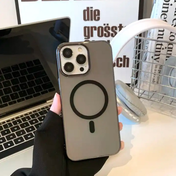 Maska za iPhone 14 Transparent Mag Case ljubičasta - 607087