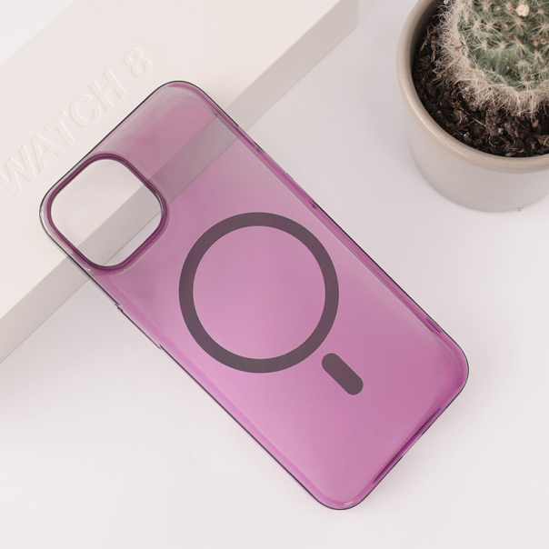 Maska za iPhone 14 Transparent Mag Case ljubičasta - 607087