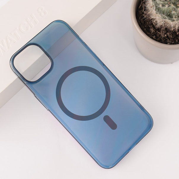 Maska za iPhone 14 Transparent Mag Case plava - 607088