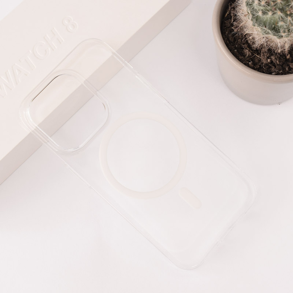 Maska za iPhone 14 Pro Transparent Mag Case bela - 607090