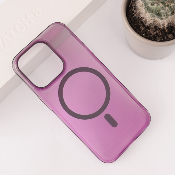 Maska za iPhone 14 Pro Transparent Mag Case ljubičasta - 607091