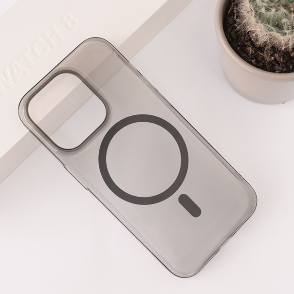 Maska za iPhone 15 Pro Transparent Mag Case crna - 607100