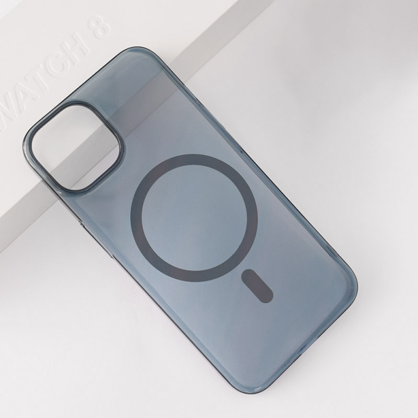 Maska za iPhone 15 Transparent Mag Case siva - 610012
