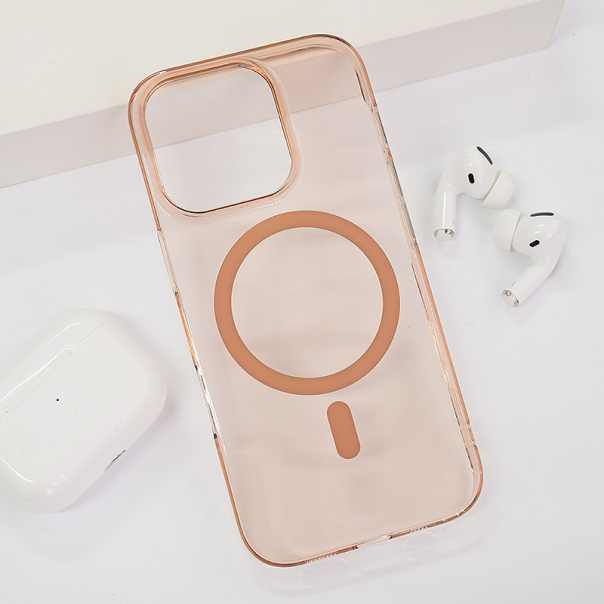 Maska za iPhone 16 Pro Transparent Mag Case zlatna - 615314