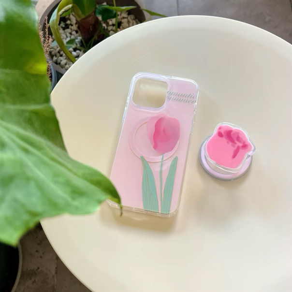 Maska za iPhone 15 Pro Tulip pop socket mag case - 617131