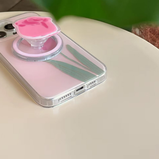 Maska za iPhone 15 Pro Max Tulip pop socket mag case - 617132