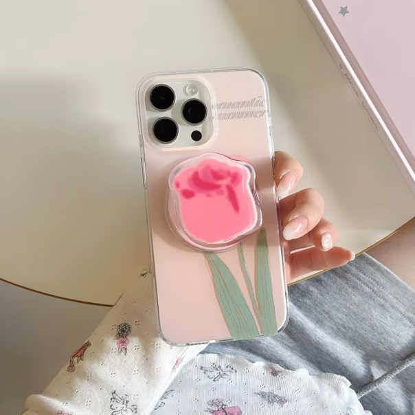 Maska za iPhone 15 Pro Max Tulip pop socket mag case - 617132