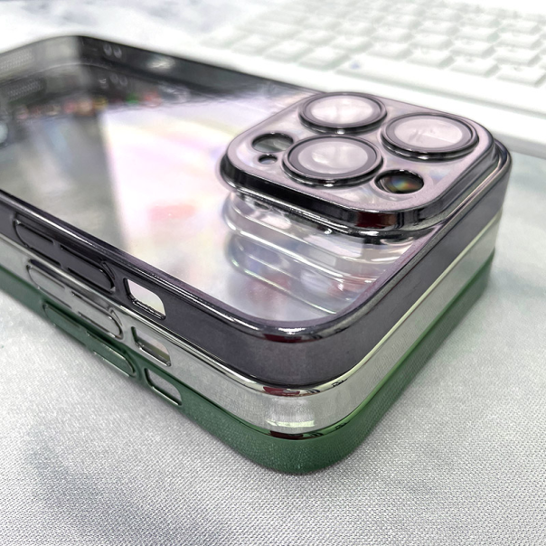 Maska za iPhone 14 Pro Ultra thin Plating zelena - 601142