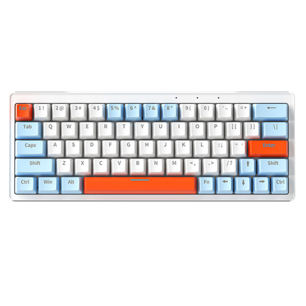 mehanička Wireless tastatura ZIFRIEND ZA63 Pro belo plava (zuti switch) - 609937