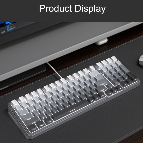 mehanička zicna tastatura ZIFRIEND ZT99 sivo crna (sivi switch) - 614211