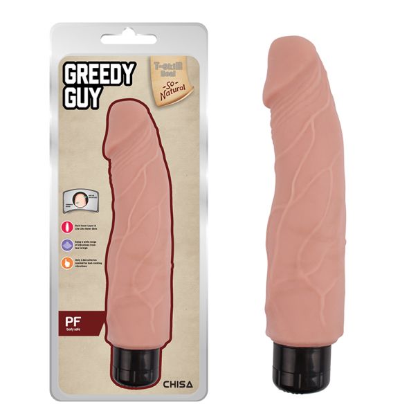 Mekani Realisticni Vibrator 24cm Greedy Guy Flesh - CN-711703577