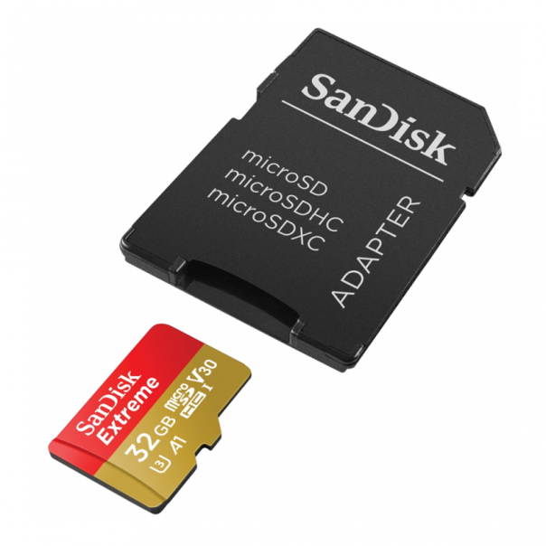 Mem. Kartica SanDisk SDHC 32GB Extreme micro 100MB/s V30 UHS-I U3+ SD adaperom - 82164-1