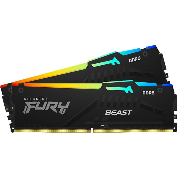 KINGSTON RAM DIMM DDR5 32GB (2x16) 5600 Fury Beast RGB, KF556C36BBEAK2-32 - MEM02323