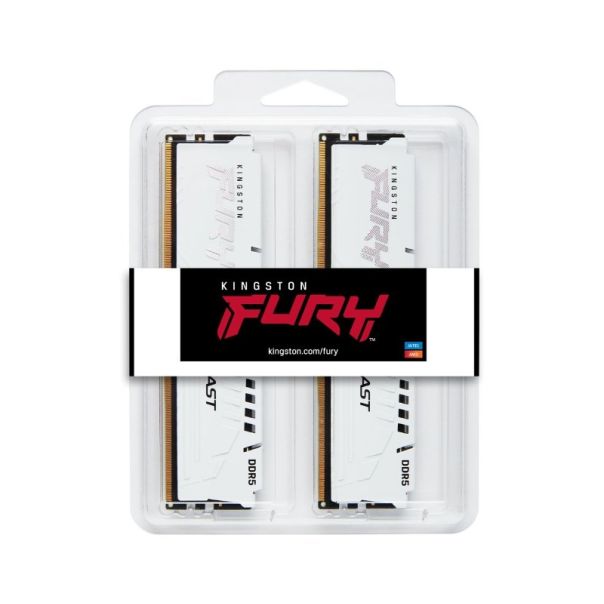 KINGSTON DDR5 64GB (2x32GB) 6000MHz CL36 DIMM [FURY Beast] White EXPO - MEM02418