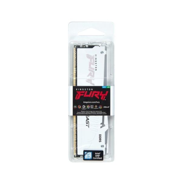 KINGSTON DIMM DDR5 32GB 6000MT/s KF560C36BWEA-32 FURY Beast RGB White EXPO - MEM02419