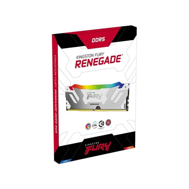 KINGSTON DIMM DDR5 32GB 6000MT/s KF560C32RWA-32 FURY Renegade RGB White - MEM02424