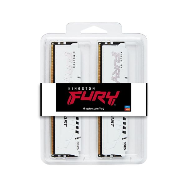 KINGSTON DIMM DDR5 64GB (2x32GB kit) 5600MT/s KF556C36BWEK2-64 Fury Beast White Expo - MEM02429