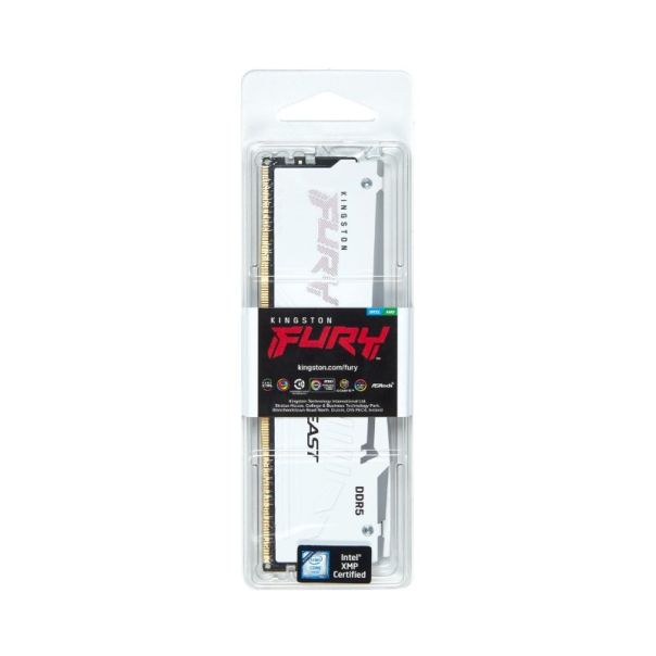 KINGSTON Ram memorija DIMM DDR5 16GB KF556C36BWEA-16 Fury Beast RGB, bela - MEM02484