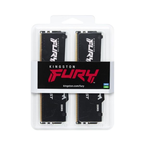 KINGSTON Ram memorija DIMM DDR5 64GB (2x32GB kit)  KF556C40BWAK2-64 FURY Beast RGB, crna - MEM02490
