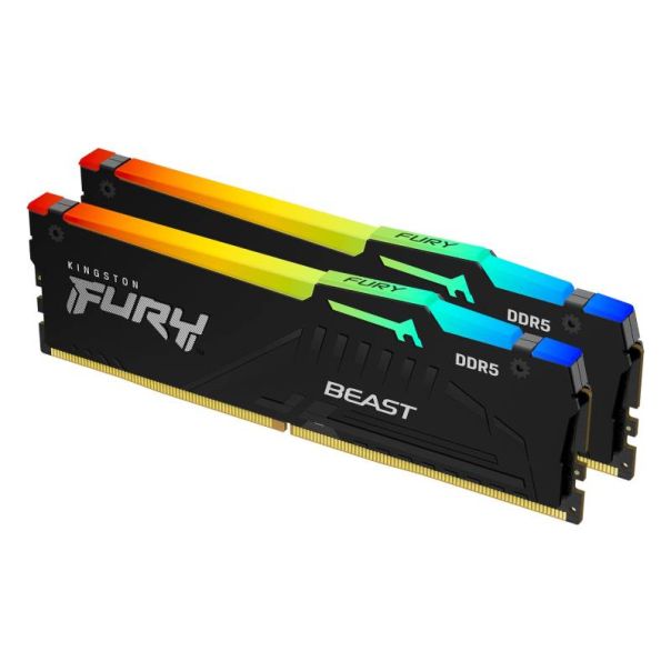 KINGSTON DIMM DDR5 64GB (2x32GB kit) 6000MT/s KF560C36BBE2AK2-64 FURY Beast RGB EXPO - EP2527616